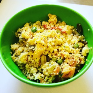Moroccan spiced cous cous made for pre-schoolers at nursery