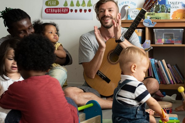 Musical lesson with children 