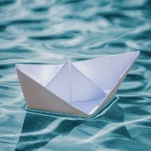 A floating boat for carrying pennies