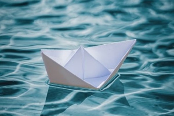 A floating boat for carrying pennies
