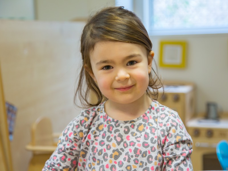 A Girl in the Pre School Room at Angels at Play Nursery in Hoddesdon