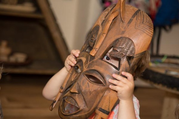 Child with mask
